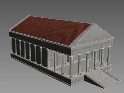 Rome house Low-poly 3D model