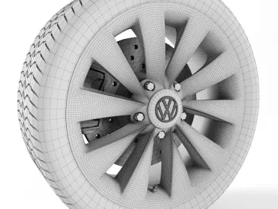 Volkswagen Scirocco Wheel 3D model
