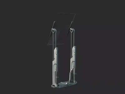 Future sci-fi landing computer 3D model