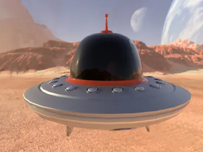 UFO Flying Saucer Low-poly 3D model