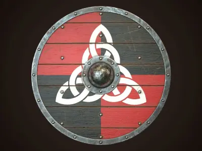 Viking Shield 14 Low-poly 3D model