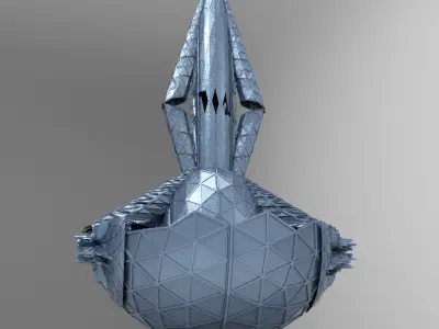Pyramid Dome shard tower ruin 4 3D model