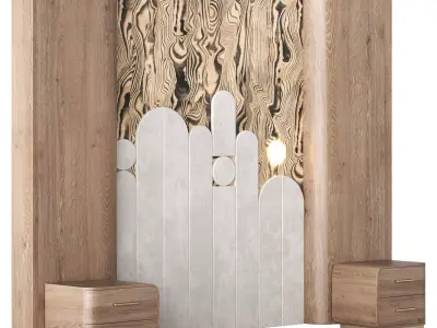 Headboard Low-poly 3D model