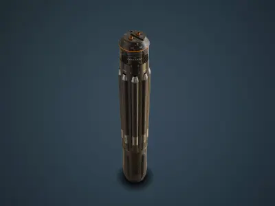 Orbital Weapon Platform Low-poly 3D model