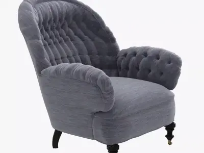 English Victorian turkish style easy chair 3D model