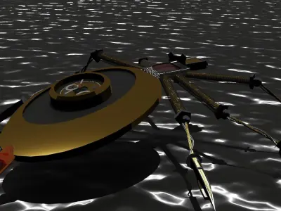 Clock spider Free low-poly 3D model