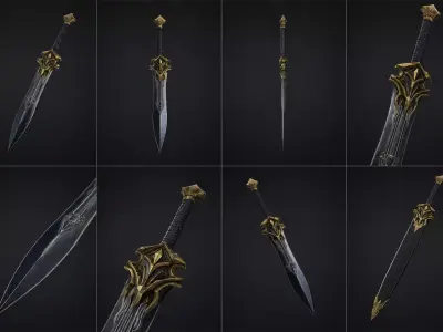 Kingshade Dagger Low-poly 3D model