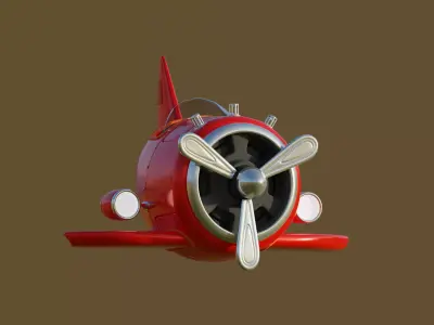 Stylized Aircraft Low-poly 3D model