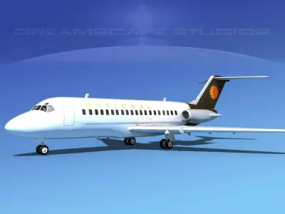 Douglas DC-9-20 National Airlines 3D model