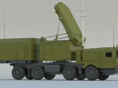 92N6 Grave Stone Radar 3D model