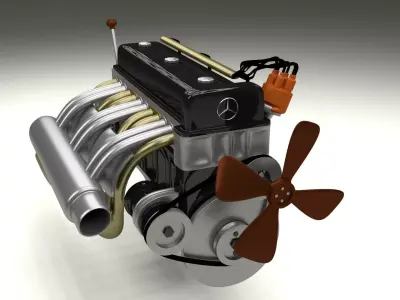 Mercedes 300SL Engine 3D model