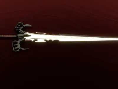 Fantasy Claymore Model Low-poly 3D model