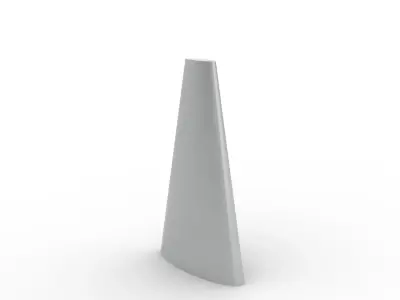 Aluminium Fin Shaped Bollard 3D model