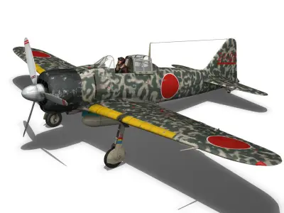 Mitsubishi A6M2 Zero - Hiyo Fighter Group 3D model