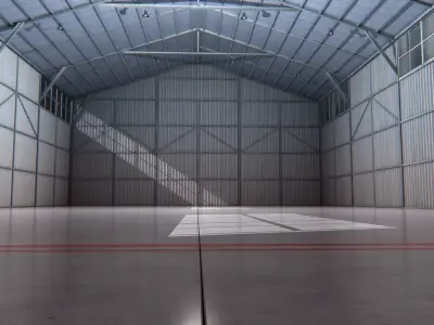 Aircraft Hangar Interior 3D model
