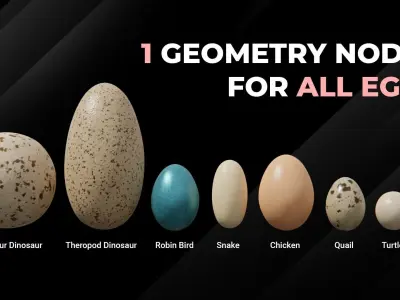 Egg Geometry Nodes Free low-poly 3D model