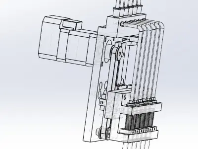 Filling head with motor sending unit 3D model