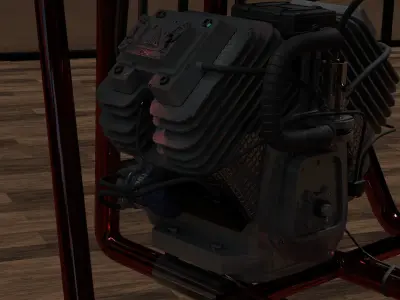 Ultralight Helicopter Mosquito Mk III Low-poly 3D model