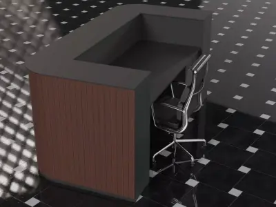 Office Reception Desk 3D model