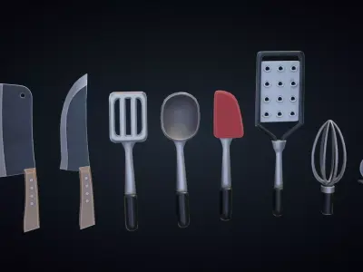 Kitchen Utensils - Stylized Kitchen Pack - Part 9 Low-poly 3D model