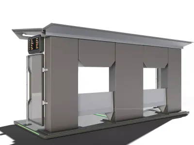 Sci-Fi Futuristic Bus Stop Low-poly 3D model purchase