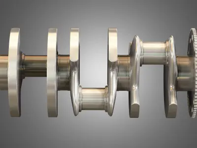 Crankshaft - 3D Model engine 3D model