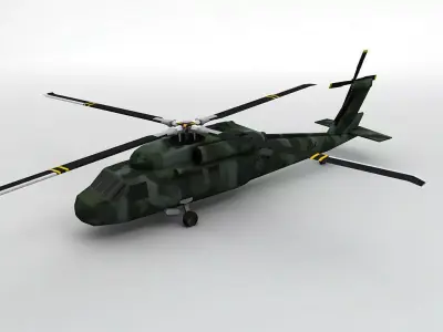 UH 60 Blackhawk Helicopter -1 Low-poly 3D model
