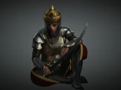 Salahuddin High quality character full Rigged and Animated 3D model