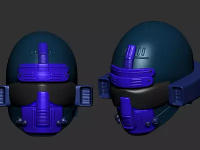 helmet high poly sculpt 3d printable  3D model 181