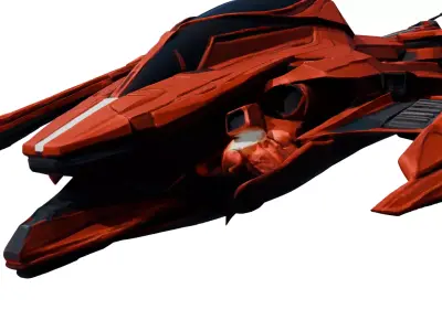 SciFi Starfighter Spaceship Highpoly 3D model
