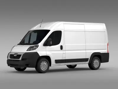 Peugeot Boxer Van L2H2 2006-2014 3D model