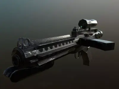 E-11 Blaster gun Low-poly 3D model
