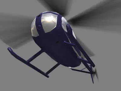 Hughes 500 V5 Helicopter Low-poly 3D model