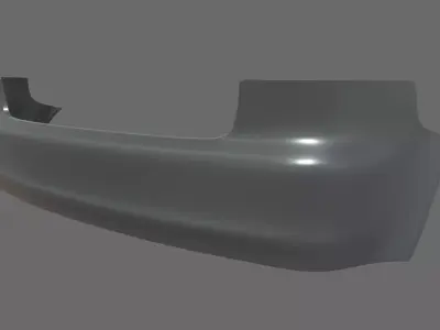 Rear Bumper Audi A3 Low-poly 3D model