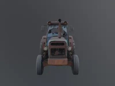tractor wreck 3D model