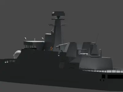 Frigate  Sigma Class Low-poly 3D model