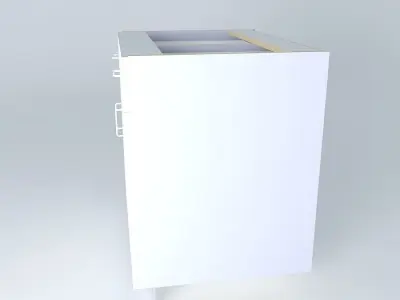 B2D2D kitchen cabinet with two drawers Free 3D model
