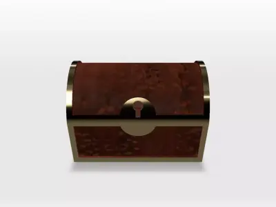 Treasure chest Free low-poly 3D model get