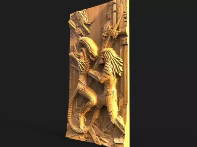 Alien Vs Predator CNC 3D print model
