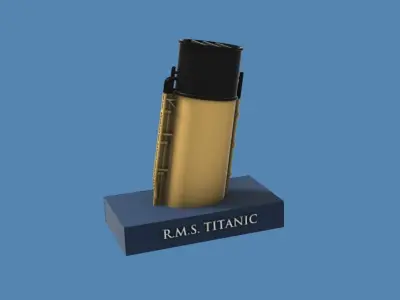 Iconic funnels RMS Titanic 3D print model