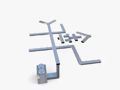 Duct ventilation system V1 3D model
