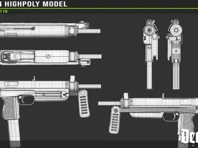 SA VZ 24 SMG Highpoly model  3D model
