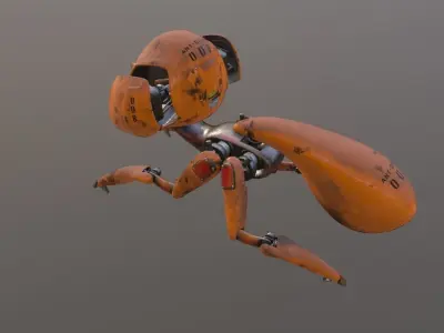 Ant-Droid Robot Low-poly 3D model
