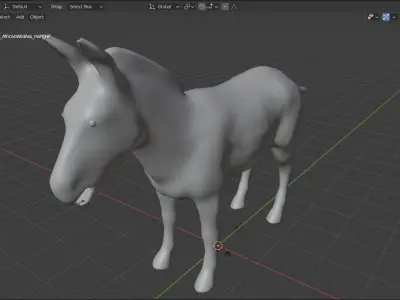 Donkey Animal For Games and Animation Low-poly 3D model