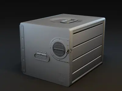 Food Metal Box Tray Low-poly 3D model