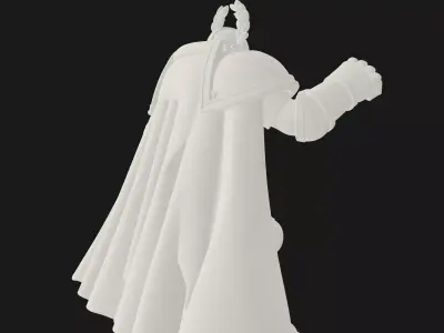 Towering Armored Superhuman With Ornate Cape 3D Print Model 3D print model