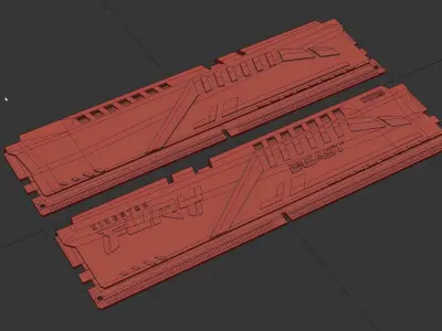 DDR5 Kingston RAM Module 3D model