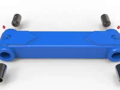 link hydraulic cylinder Free 3D model