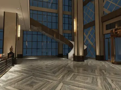 The Hotel Lobby 9 3D model