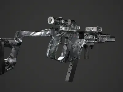 Kriss Vector gen2 camouflage  Low-poly 3D model